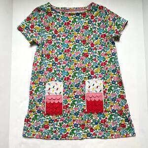 NEW Mini Boden Coral Under the Sea Pocket Jersey Dress